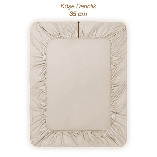 Pasioni Lastikli Çarşaf Bej