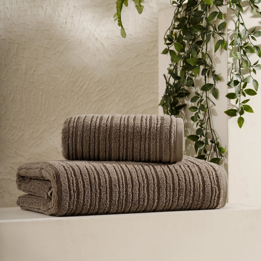 Pasioni Lunetta yüksek gramajlı  microcotton 2 Li havlu seti ( kahverengi )