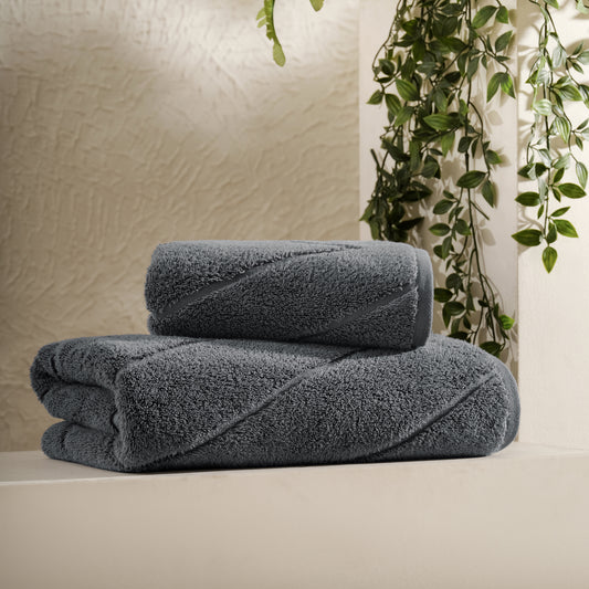 Pasioni Belluna yüksek gramajlı  microcotton 2 Li havlu seti ( antrasit )