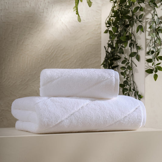 Pasioni Belluna yüksek gramajlı  microcotton 2 Li havlu seti ( beyaz )