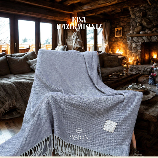 PASIONI Pamuk Skoç Battaniye Pas6 Antrasit