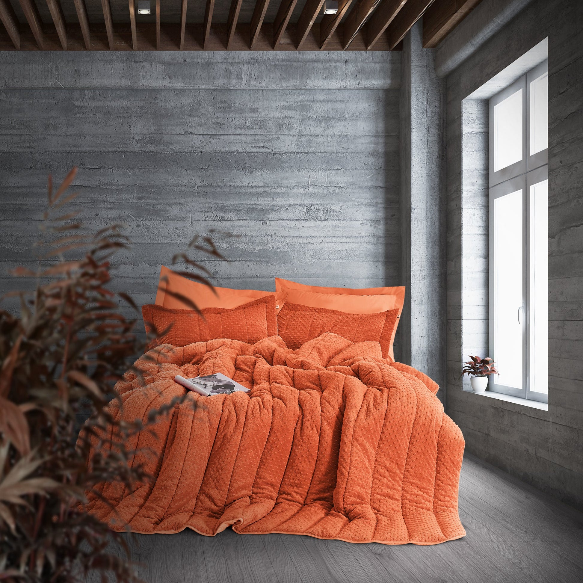 Comfortter Welsoft Yeni Nesil Terracotto - Kiremit - Çift Kişilik Uyku Seti - Pasioni