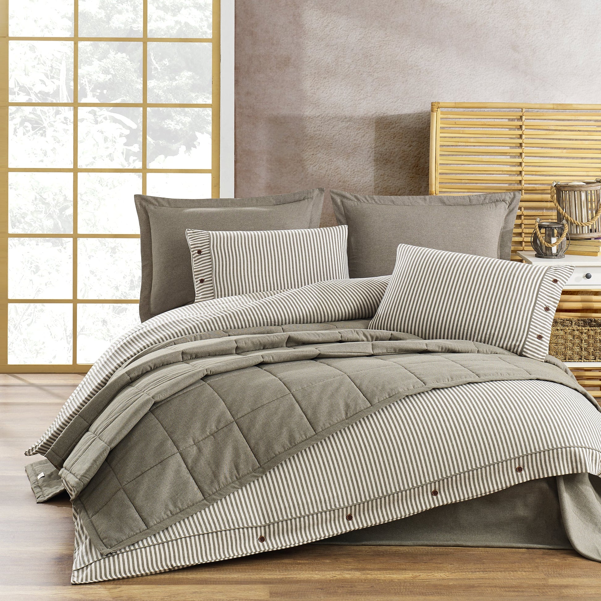 LİFE NEVRESİM TAKIMI VE YATAK ÖRTÜSÜ HAKİ - Pasioni