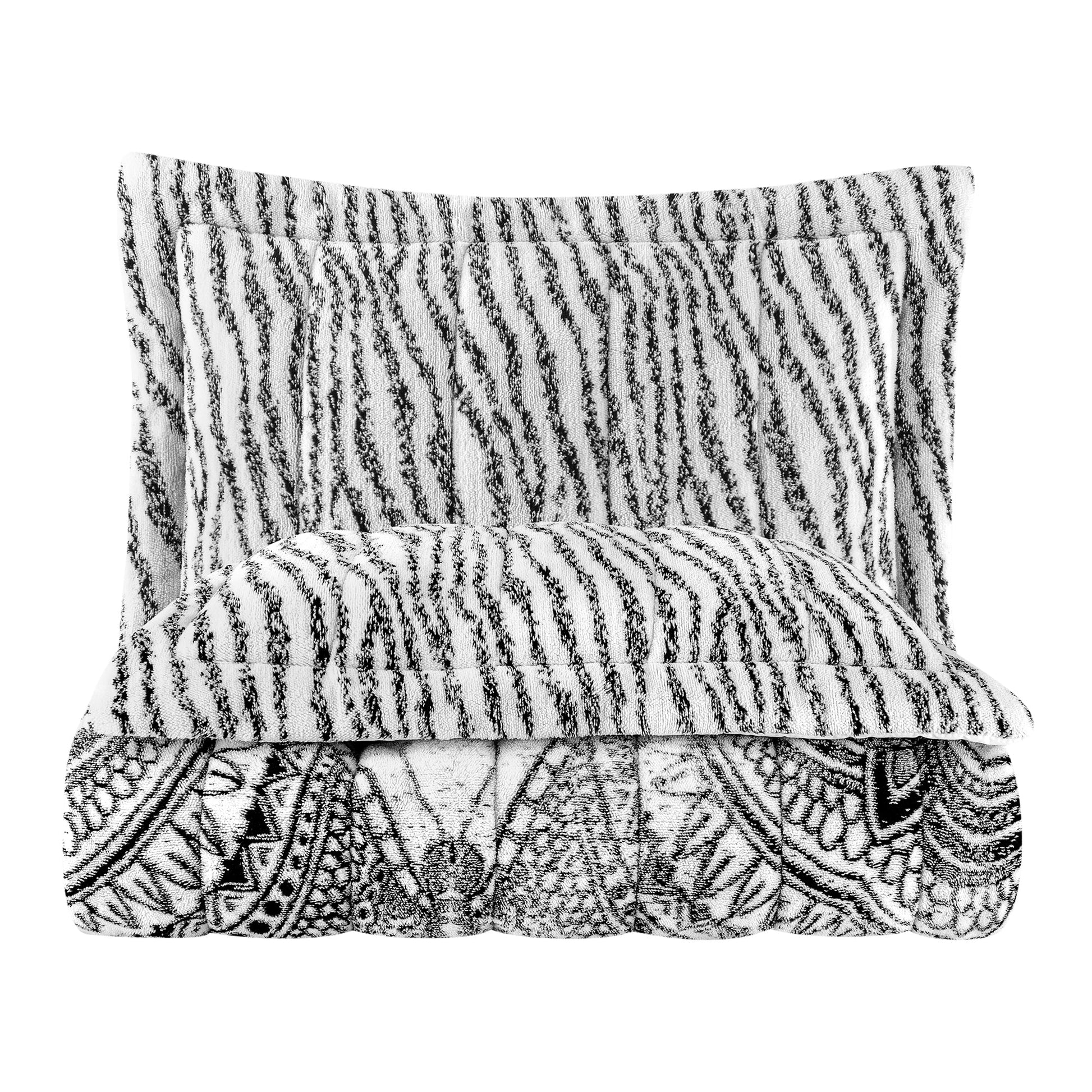 PASIONI COMFORTTER BAMBU JAKAR KELEBEK DESEN YENİ NESİL ÇİFT KİŞİLİK UYKU SETİ (3 PARÇA) - Pasioni