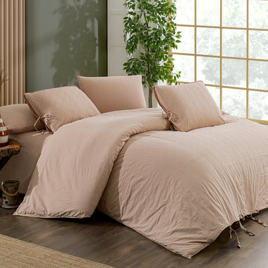 PASIONI DANTE NAKIŞLI NATUREL ÇİFT KİŞİLİK NEVRESİM TAKIMI ROSE - Pasioni