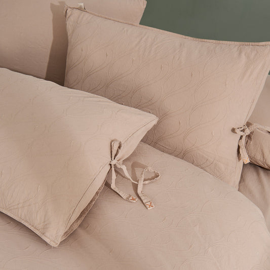 PASIONI DANTE NAKIŞLI NATUREL ÇİFT KİŞİLİK NEVRESİM TAKIMI ROSE - Pasioni