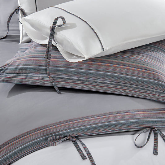 PASIONI ELBA GRİ ÇİFT KİŞİLİK SATEN NEVRESİM TAKIMI - Pasioni