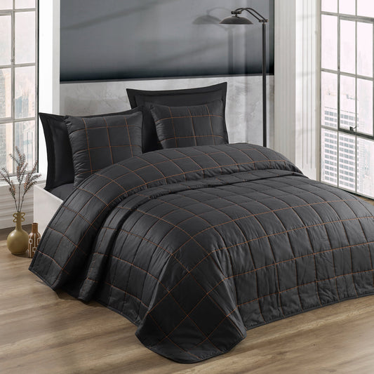 PASIONI MONDO SATEN NAKIŞLI 6 PARÇA YATAK ÖRTÜSÜ TAKIMI - Pasioni