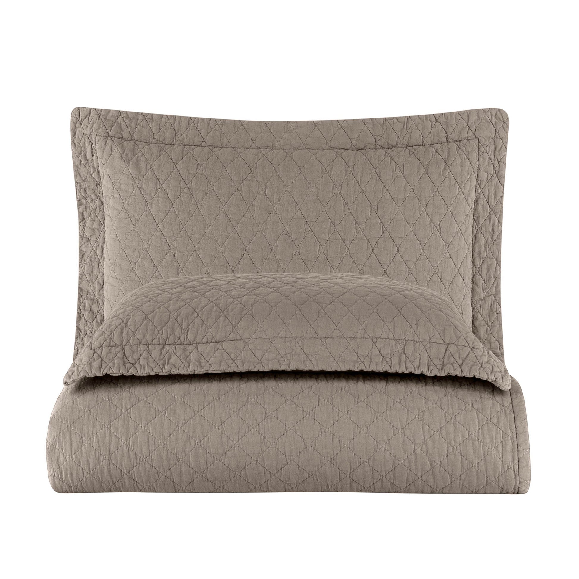 PASIONI - Pamuklu - Parça Boyama ESTE Bej Çift Kişilik Yatak Örtüsü Takımı - Pasioni