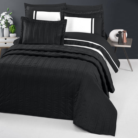 PASIONI - ROMEO - VELVET ANTRASİT ÇİFT KİŞİLİK YATAK ÖRTÜSÜ TAKIMI - Pasioni