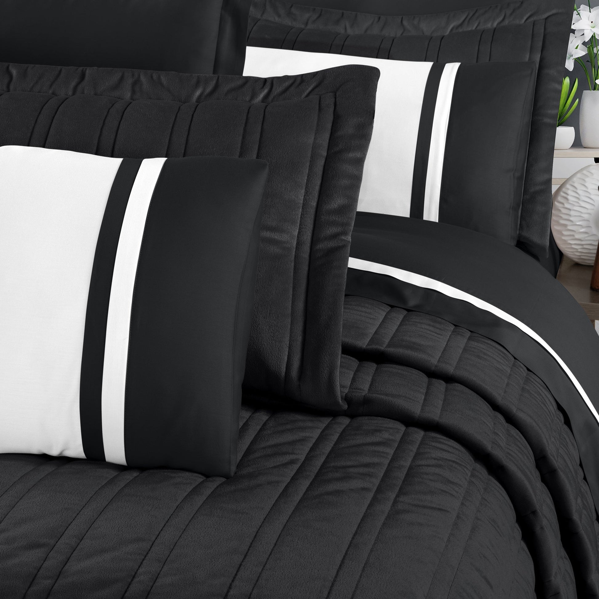 PASIONI - ROMEO - VELVET ANTRASİT ÇİFT KİŞİLİK YATAK ÖRTÜSÜ TAKIMI - Pasioni