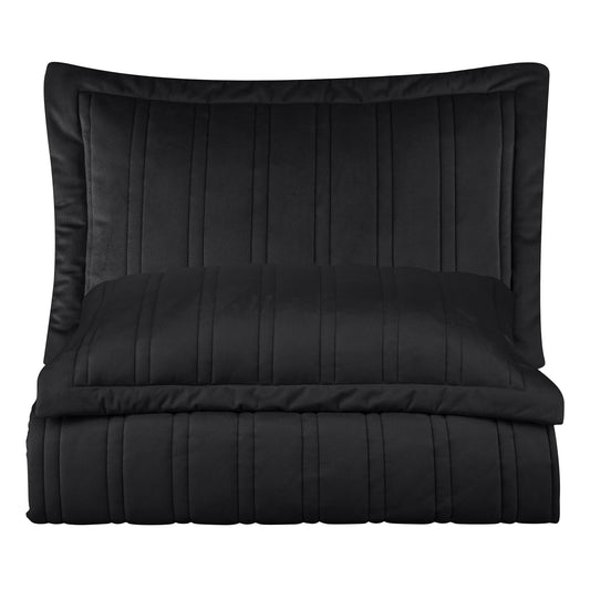 PASIONI - ROMEO - VELVET ANTRASİT ÇİFT KİŞİLİK YATAK ÖRTÜSÜ TAKIMI - Pasioni