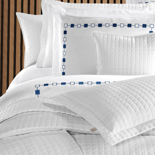 PASIONI - Saten - Elegante - Çift Kişilik Yatak Örtüsü Takımı Beyaz - Pasioni