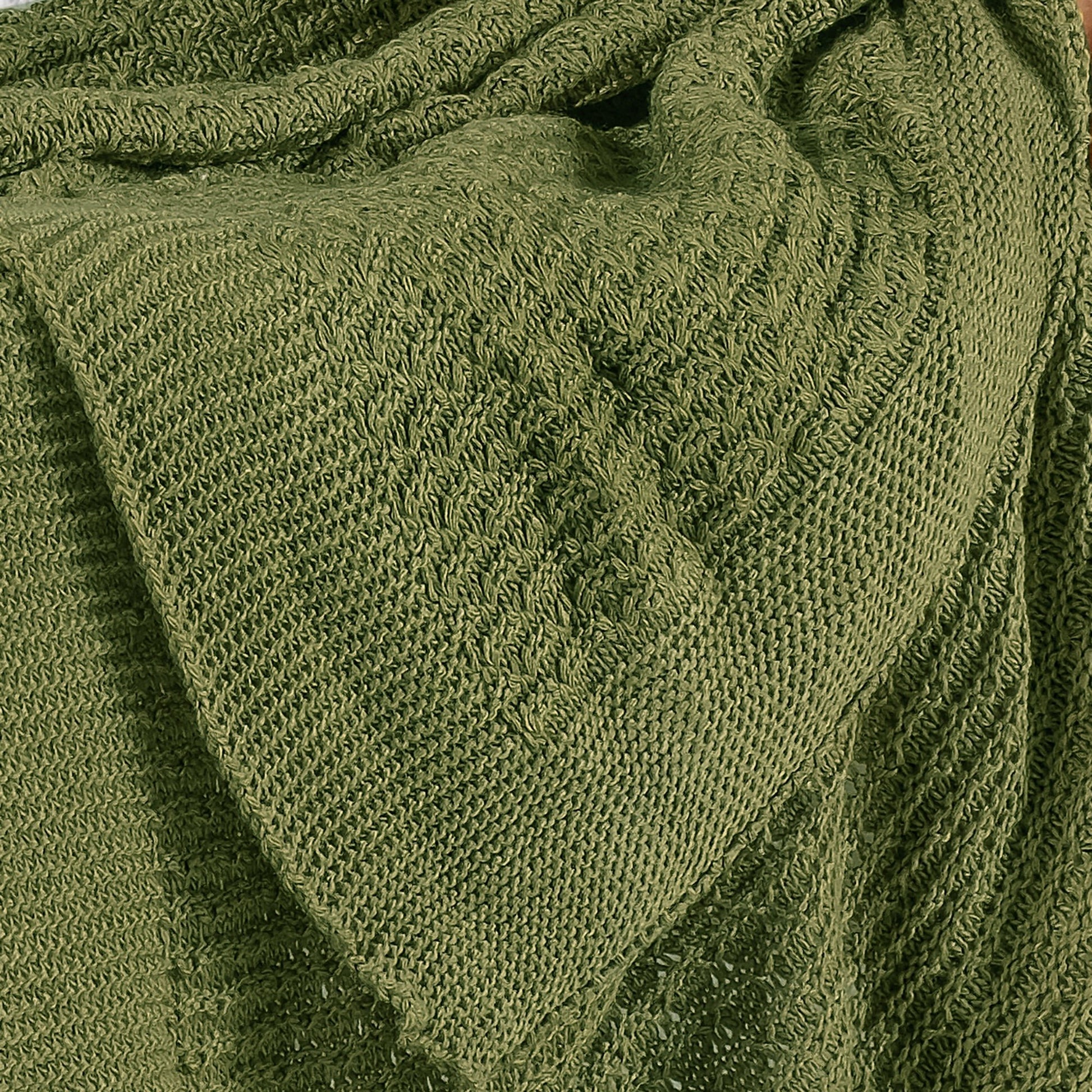 PASIONI - TV BATANİYESİ - THROW BATTANİYE - ŞAL - HAKİ YEŞİL 130X170 - Pasioni