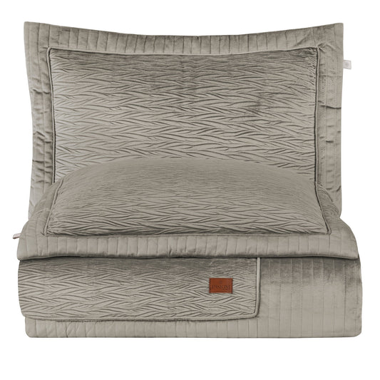 PASIONI - Velvet - Reale - Velvet Bej Çift Kişilik Çeyiz Seti - Pasioni